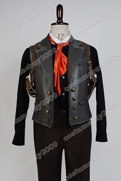 Bioshock Infinite Booker DeWitt Косплей Костюм Человек Черный Полный комплект