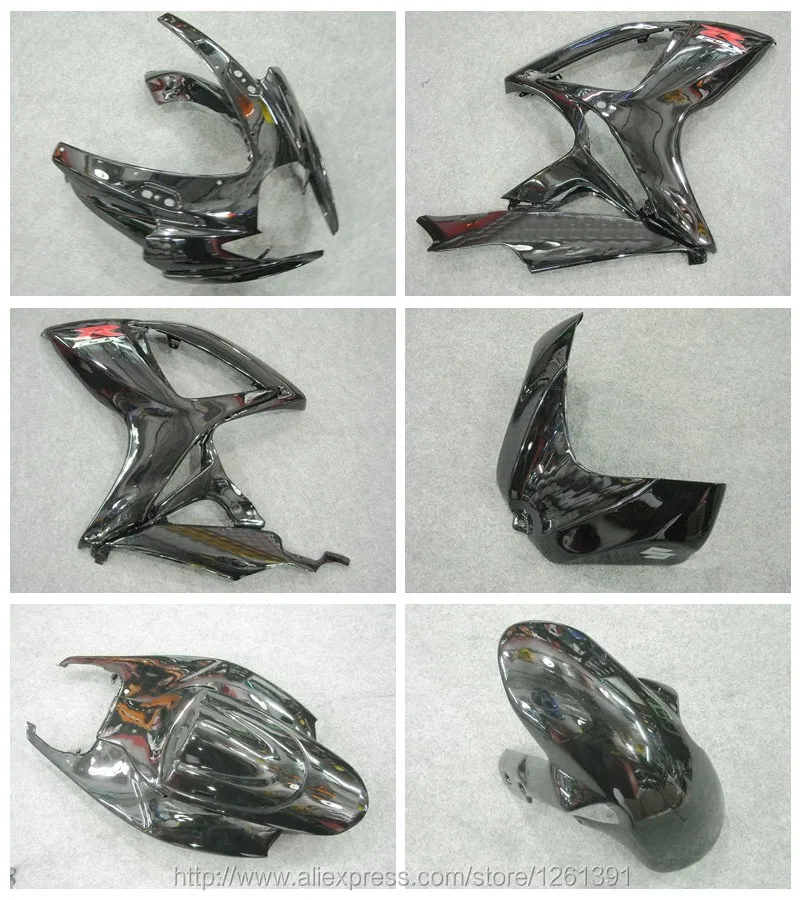 ВПРЫСКА Черный обтекателя комплект для SUZUKI GSXR600 750 06 07 GSXR600 750 2006 2007 GSXR600 GSXR750 GSXR600 750 K6 06 07