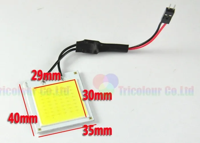Autoec 100x автомобилей плафон 48 SMD чипов COB LED Купол Панель свет с T10 BA9S гирлянда адаптер# ll27