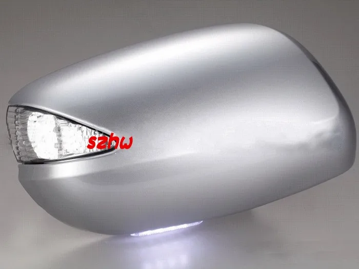 Светодиодные фары зеркало заднего вида+ чехол для Honda Insight 2009+ США Китай Япония Версия, светодиодные желтые поворотники свет+ ноги лампа