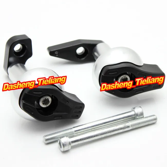 Для Kawasaki ER-6N& ER6N 2012 2013 рамка Ползунки Краш колодки протектор, Мотоцикл Запчасти Аксессуары, серебряный цвет
