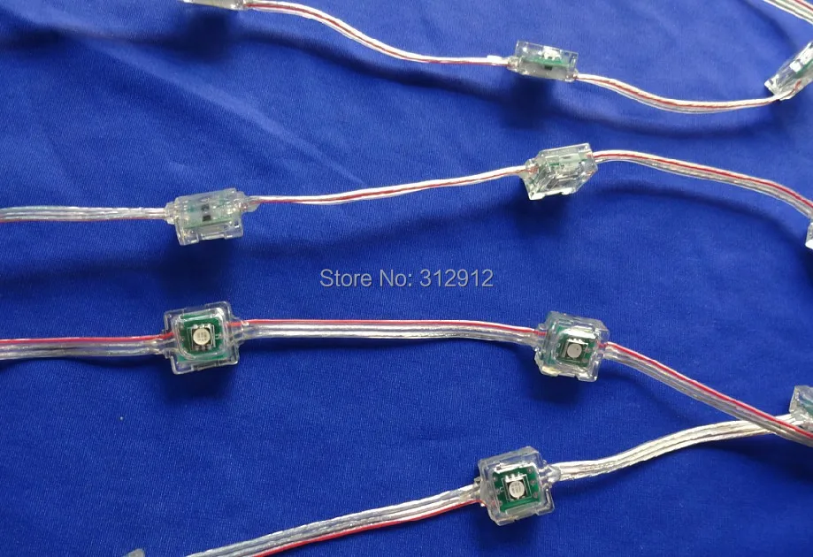 DC12V WS2811 led 5050 SMD пиксельный узел; 50 шт. веревочке; IP68 Номинальная; заполнение эпоксидной смолой