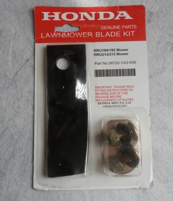 BLADE & BOLT SET 145mm x 45mm x 2mm HONDA 214 215 MOWER 1
