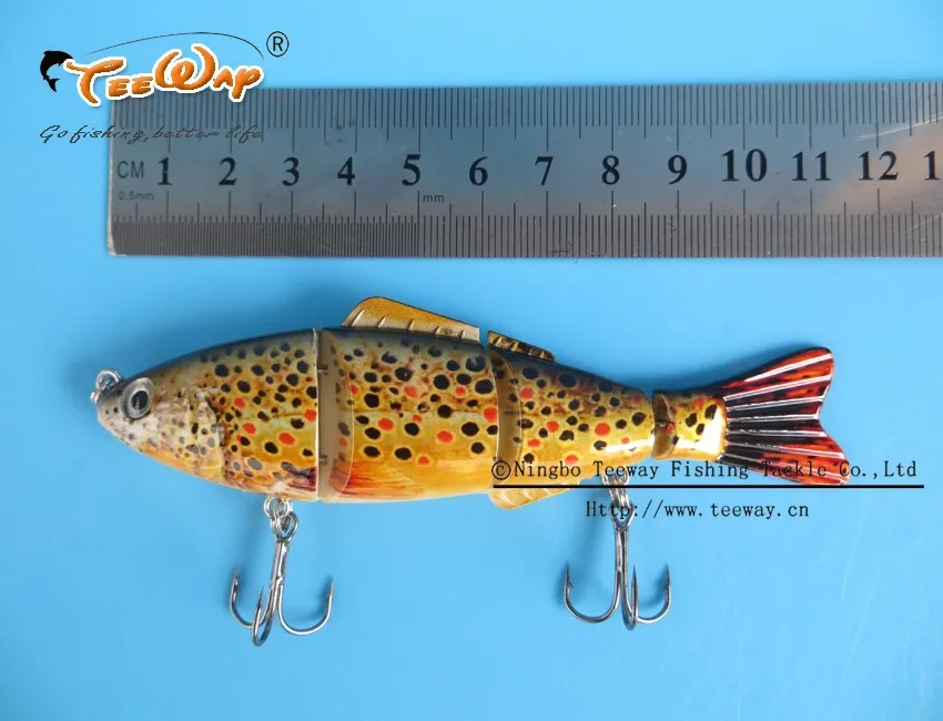 Продукт Рыбалка приманки 4 Сегмент Swimbait Жесткий приманки медленно 13 г 11 см рыболовный крючок Рыболовные снасти FL4-S03