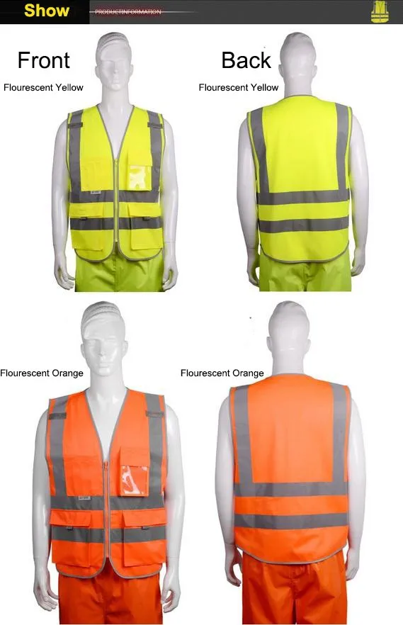 Azul dos Homens de Colete de Segurança Colete de Segurança Sfvest Fluorescente Construção Trabalho Colete Frete Grátis en 20471 13 Roupas de segurança