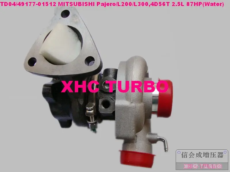 TD04 49177-01512 турбокомпрессор турбо для Mitsubishi L200/L300, Pajero, shougun, Delica 4D56, 2.5L 87HP(3 отверстия+ воды