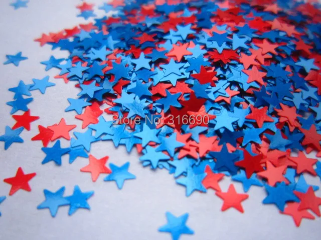 Mix Синее и красное блеском для украшения ногтей