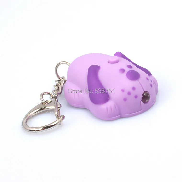 FedEx 100 шт./лот LED животных ленивый собака брелок Звук Свет Key Holder
