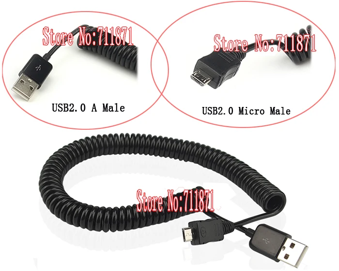 Использование автомобиля спиральной пружины Телескопический Micro USB линии Провода Планшеты мобильного телефона зарядки передачу данных Car USB 5 P Micro кабель