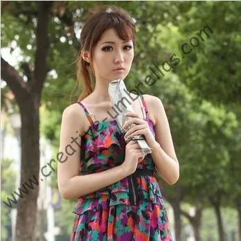 Superlight солнца, 100% солнцезащитный крем, UPF> 50 +, ladies'parasol, 8 К ребра, черный серебряное покрытие, карман зонтик, УФ-защита, арочные завязки