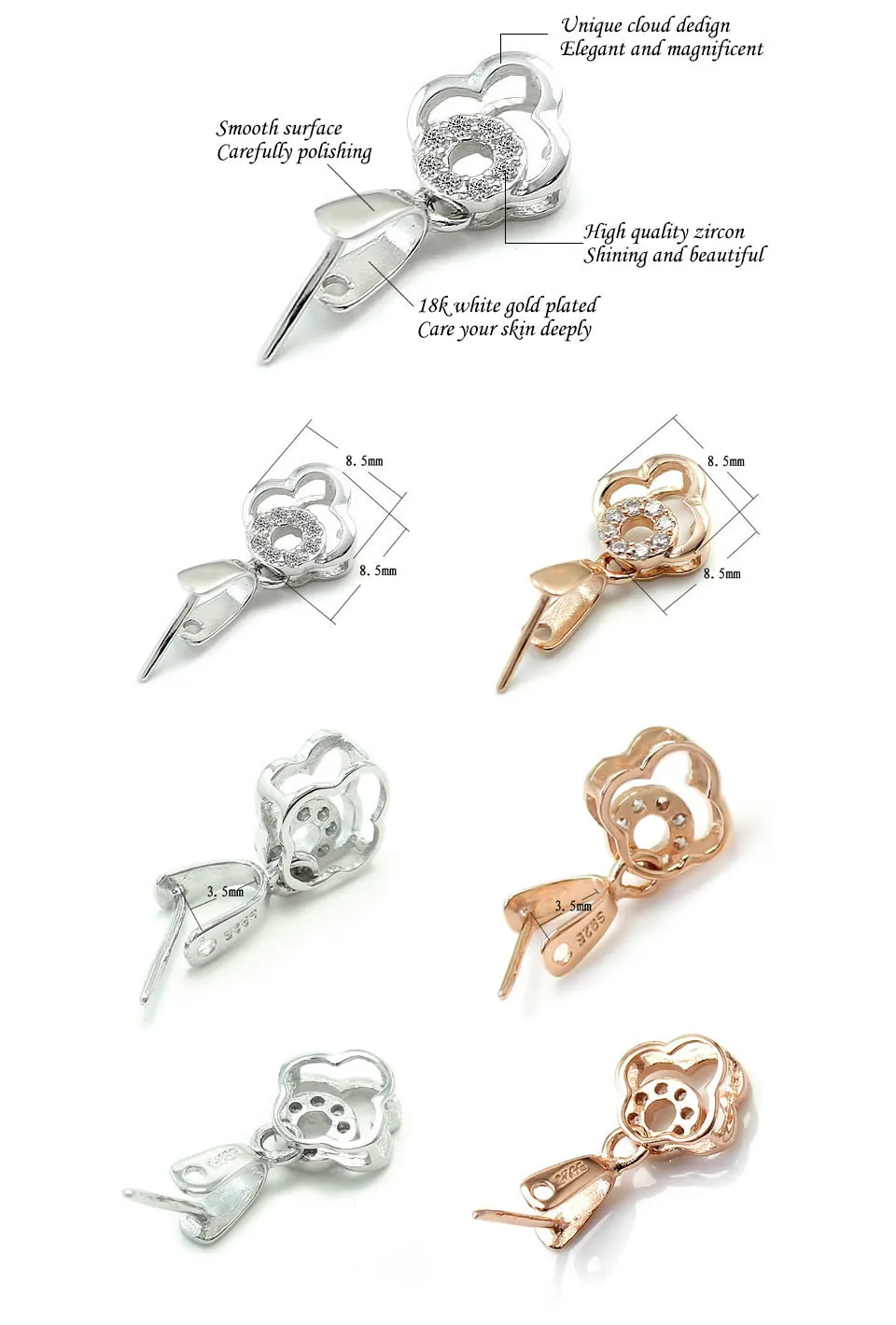 P560 pendant pinch bails details