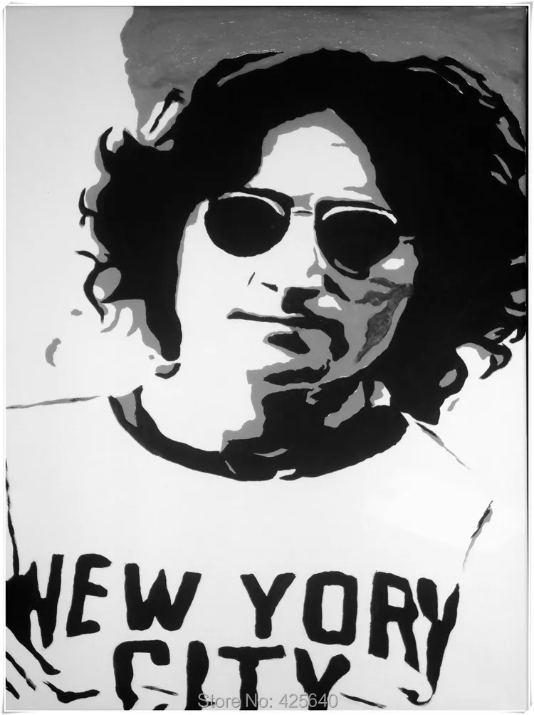 Andy Warhol стиль Джон Леннон масляная живопись поп-арт украшение дома картина маслом настенные картины для гостиной домашний декор