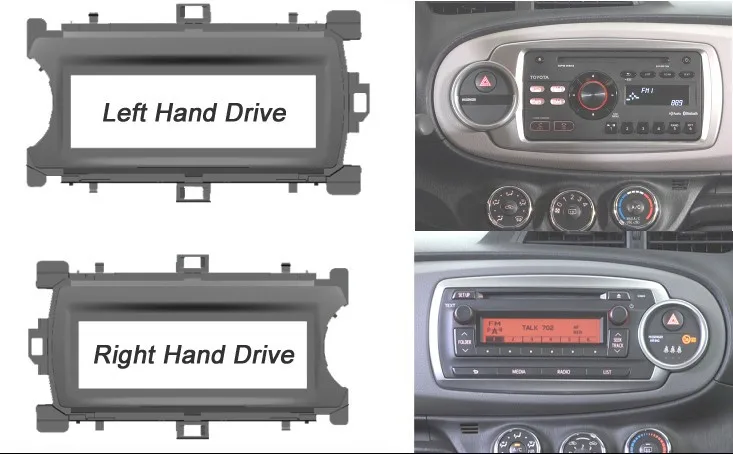 Одна Din стерео панель для Toyota Yaris 2011+ фасции Радио DVD Dash установка Монтажная отделка комплект Лицевая панель рамка