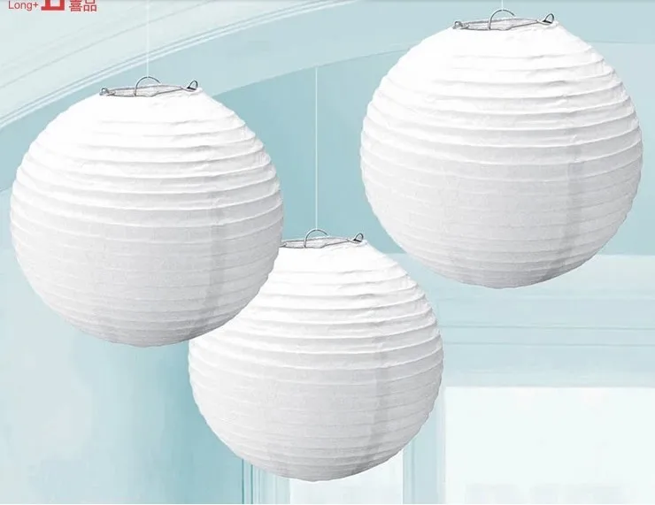 white paper lanterns round shape
