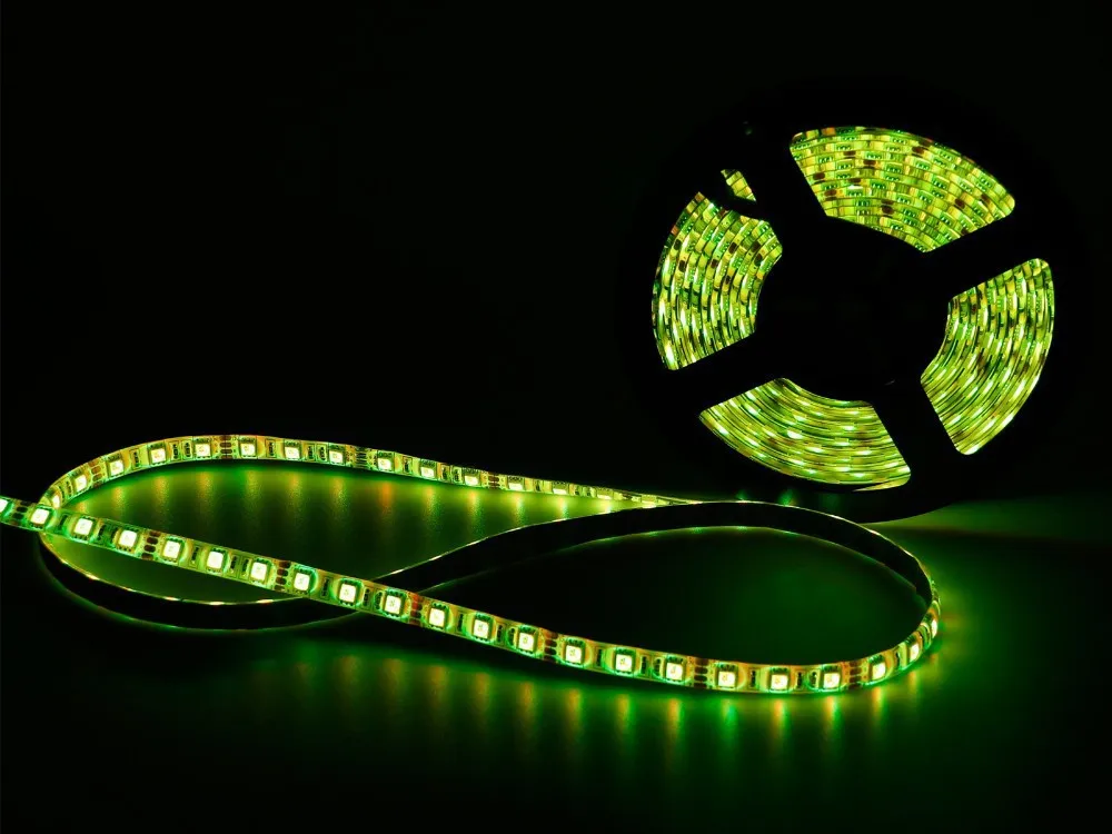 5 м/roll 150 LED RGB SMD 5050 Гибкая Нет Водонепроницаемый светодиодные полосы света with44key ИК-пульт и 3A 12 В адаптер для украшения дома