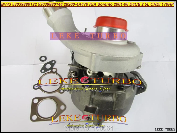 BV43 53039880122 53039880144 28200-4A470 Turbo Turbocharger For KIA Sorento 2001-2006 Engine D4CB 2.5L CRDi 170HP (1)