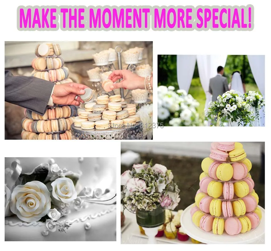 5 комплектов 10 ярусов торт стенд, поддон для печенья, Macaron стенд, Macaron Дисплей Башня