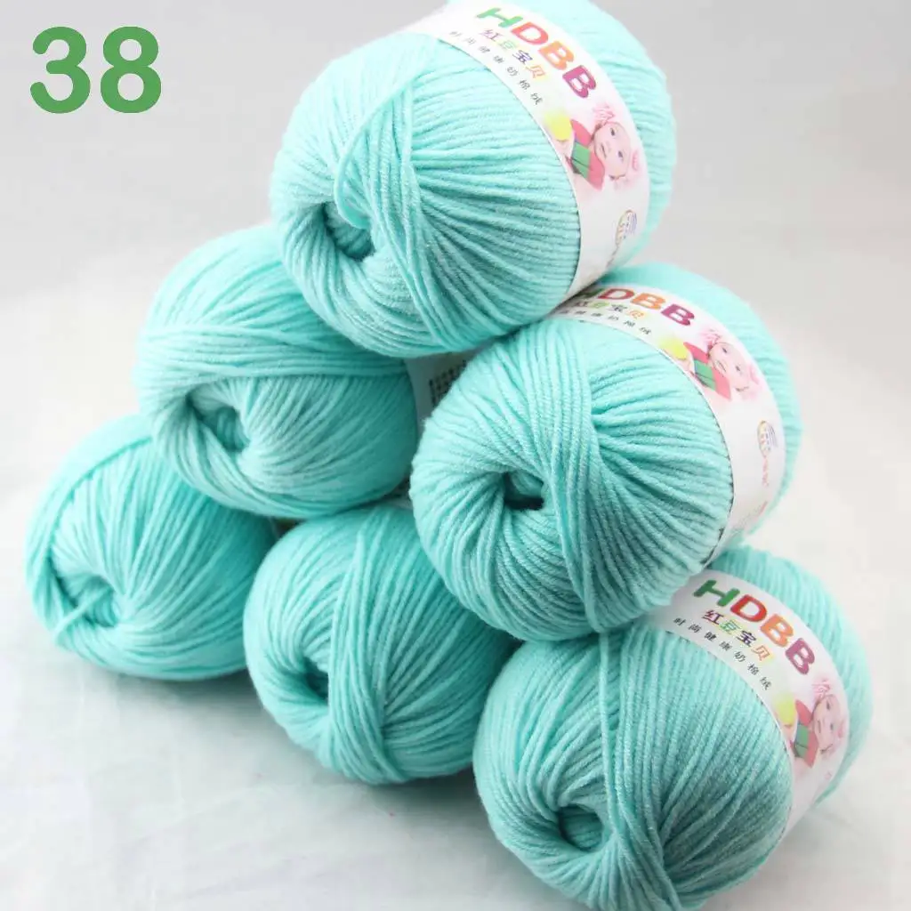 Распродажа 6ballsx50g мягкие хлопковые Детские Пряжа новые окрашенные вручную шерстяные носки декоративная ленточка пряжа для вязания оранжевый 2075-14-6