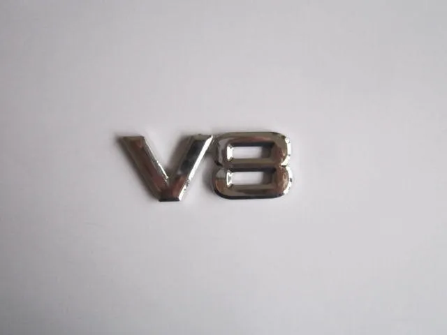 30 шт./лот) 3D металл и АБС-пластик V8 значок с эмблемой автомобиля наклейки и наклейка для автомобиля, автомобильные аксессуары
