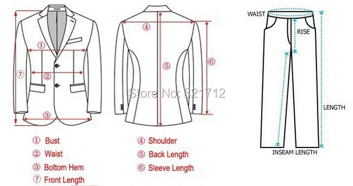 Mens Suit Measurement Chart