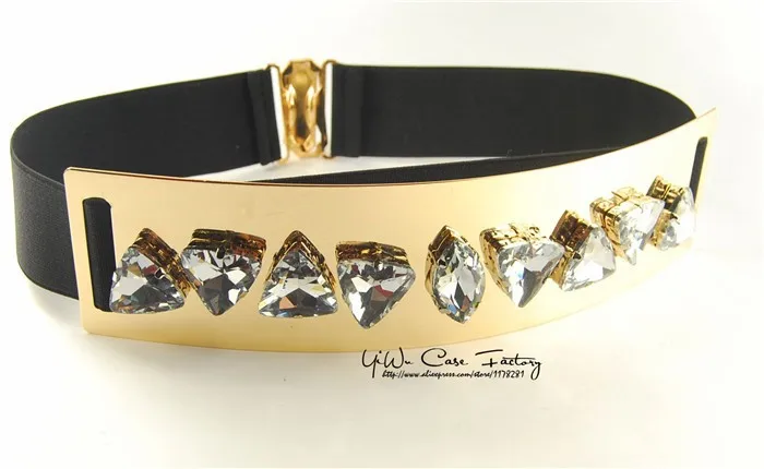 Эластичные колготки со стразами Зеркало Металл Пояс металлический Bling золотой пластине Широкий Оби группа для Для женщин женские Интимные аксессуары платье Ремни
