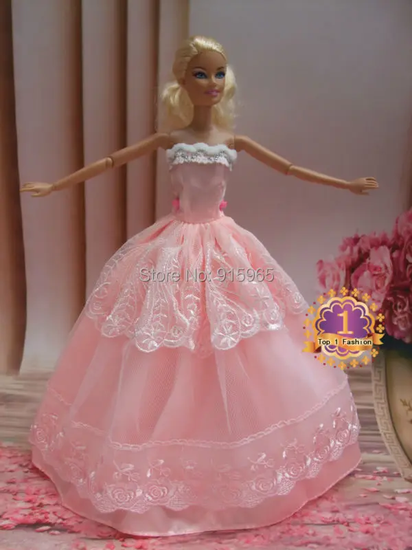 100 шт./лот BJD 1/6 принцессы Кукольное платье для куклы Барби