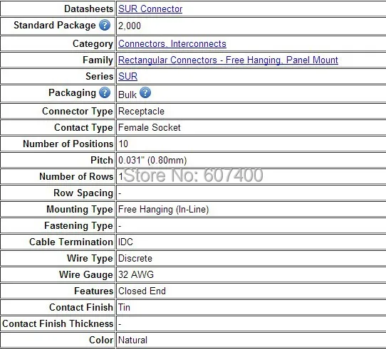 10SUR-32S Conn. RCPT SUR 10POS. 8 мм оловянные корпуса Соединители Клеммы корпуса новые части