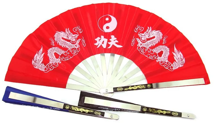 Фитнес из нержавеющей стали tai chi fan martial artsshirts кунг-фу тайчи тайцзи представление два дракона вентиляторы 3 цвета
