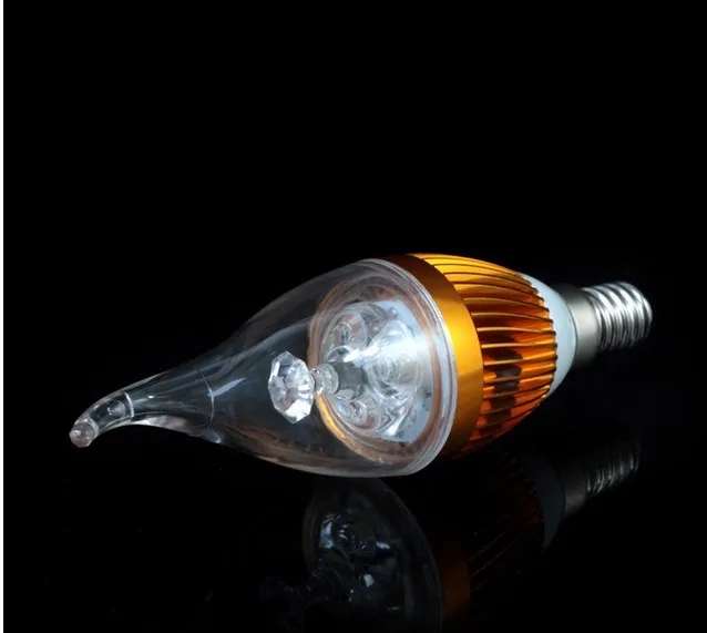 Высокое качество 3 Вт свет свечи 90-260 В 270lm Алюминий Materail 3 года гарантии E14 LED мерцания пламя свечи, лампы
