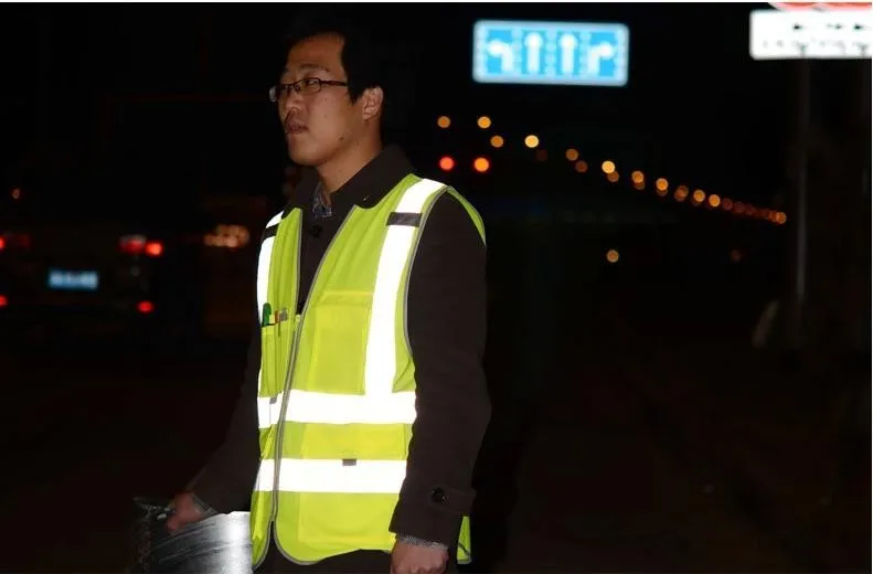 Azul dos Homens de Colete de Segurança Colete de Segurança Sfvest Fluorescente Construção Trabalho Colete Frete Grátis en 20471 18 SFvest En 20471 azul Dos Homens de
