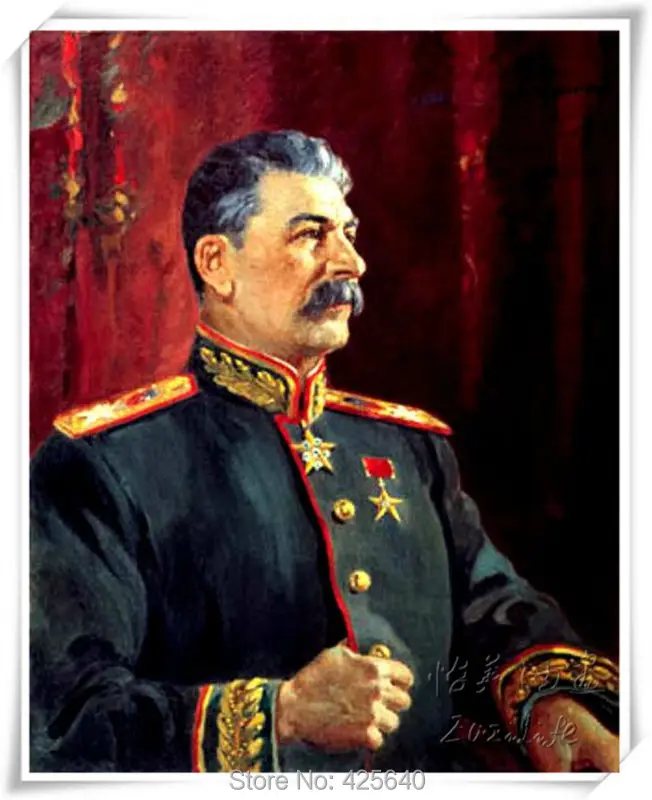 Иосиф Сталин портрет масляными красками Украшение дома масляная краска ing настенные картины Домашний декор плакат настенное художественное панно 2