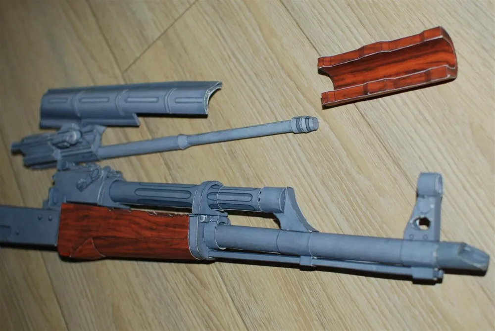 Общая внутренняя структура версия AKM-v2 AK47 Штурмовая винтовка 3D масштабированные Бумажные модели оружия Бумажные модели игрушки для детей и взрослых