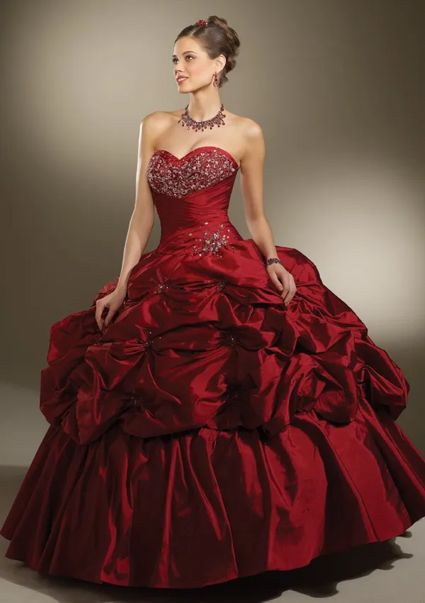 Тафта со складками Quinceanera платья с курткой мяч платья сердечком блёстки вышивка бисером кристалл сексуальный повязки ну вечеринку платье Q10