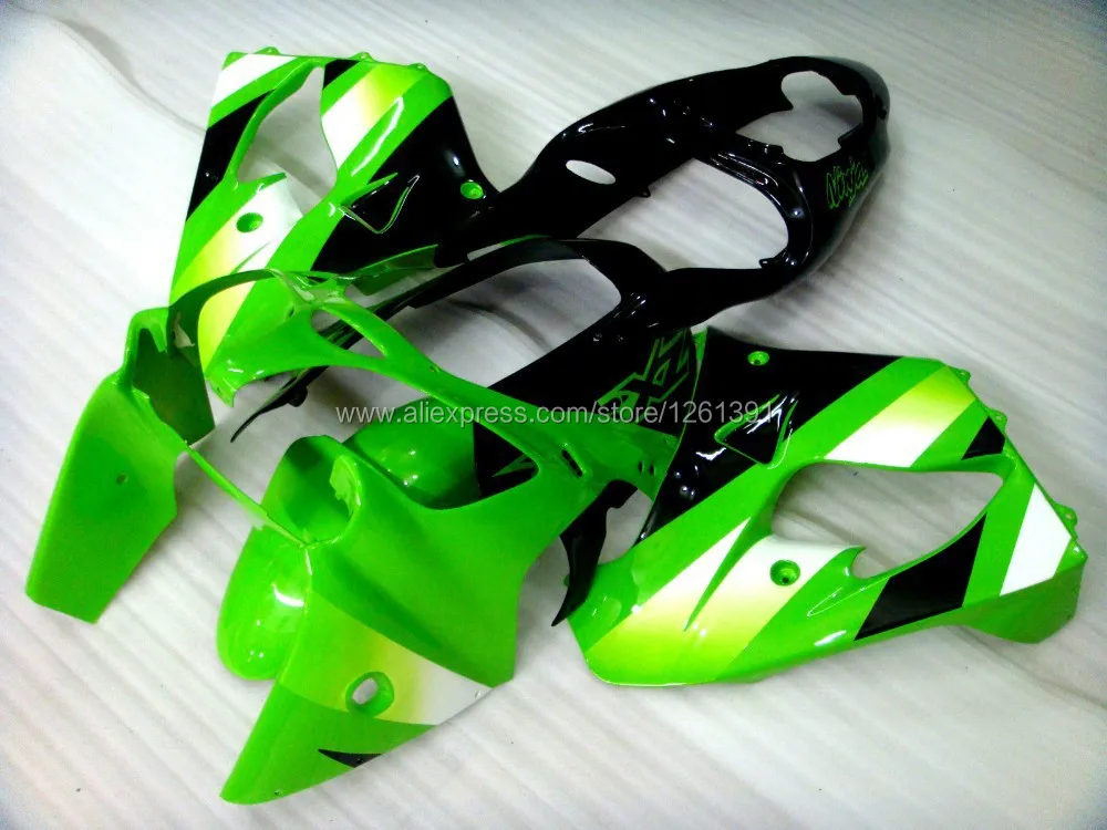 Зеленый черный обтекатель комплект для KAWASAKI NINJA ZX9R 00-03 ZX 9R 00 01 02 03 ZX-9R 9 R 2000 2001 2002 2003 кузов