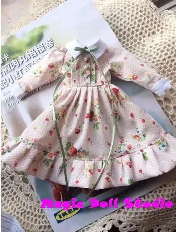 [MG007] NeoBlythe кружевное платье в кукольном стиле для#; с принтом вишни платье делает платье для девочек аксессуары для куклы