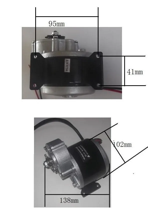 350w 24v 36v motor da engrenagem, triciclo