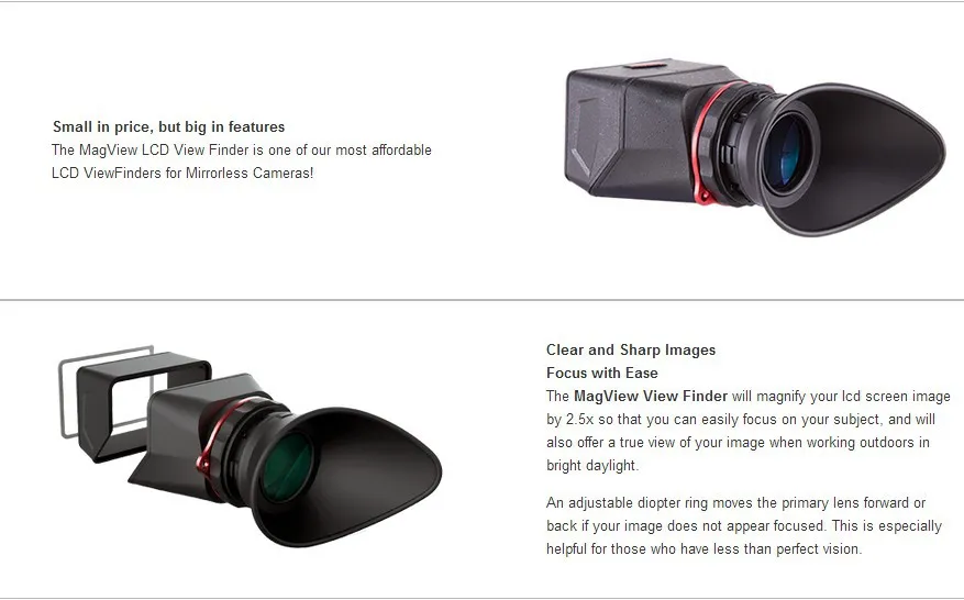 Kamerar MagView V32 3:2 Многоцелевой ЖК-видоискатель для Canon 60D 70D 700D 650D 600D 550D, для Nikon D600