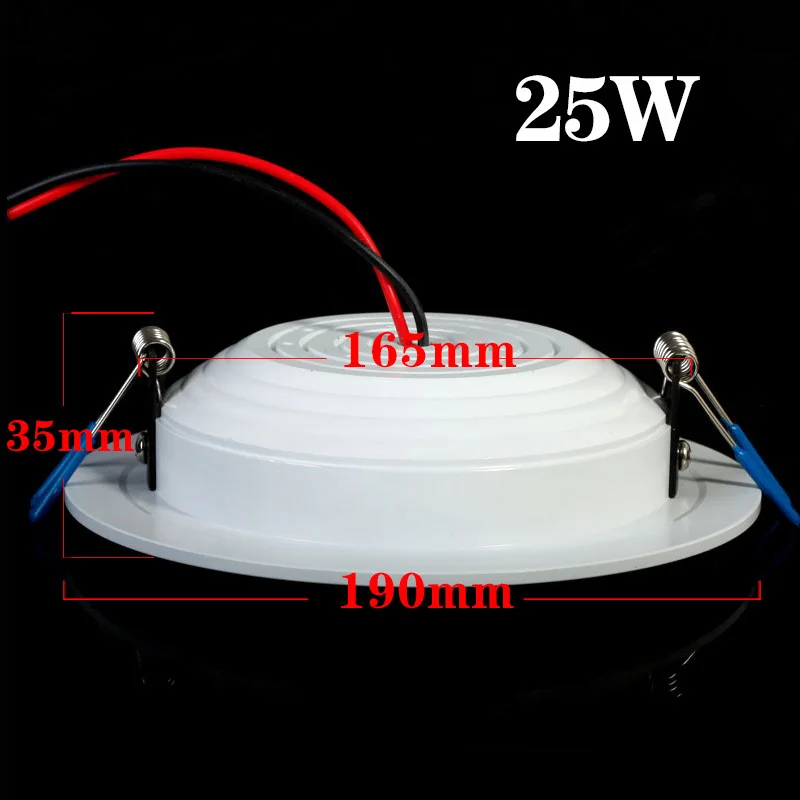 10 шт./лот 7 Вт/9 Вт/12 Вт/15 Вт/18 Вт/25 Вт SMD5630 холодный белый/теплый белый утопленный светодиодный потолочный светильник AC85-265V вниз освещения