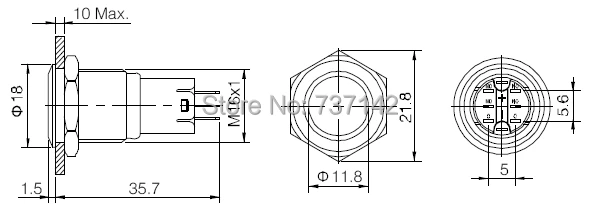 Жарко!) Кнопка с самовозвратом 16 мм(PM162F-11/A, CE, ROHS