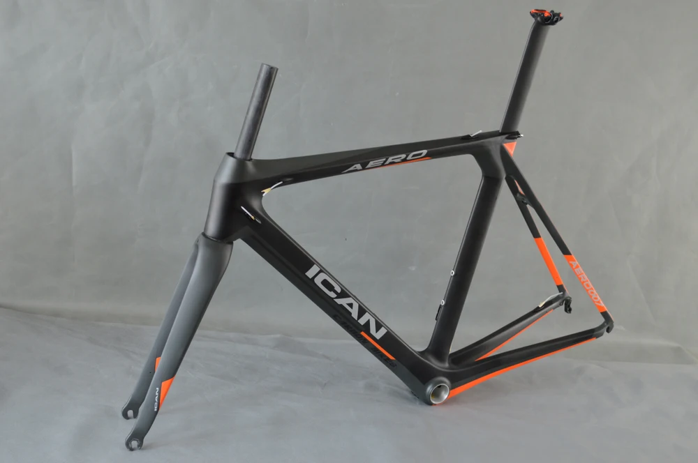 ICANBikes aero dynamic carbon road frame1050g, UD-matt, BB86 и DI2 карбоновая рама для шоссейного велосипеда a7с рисунком