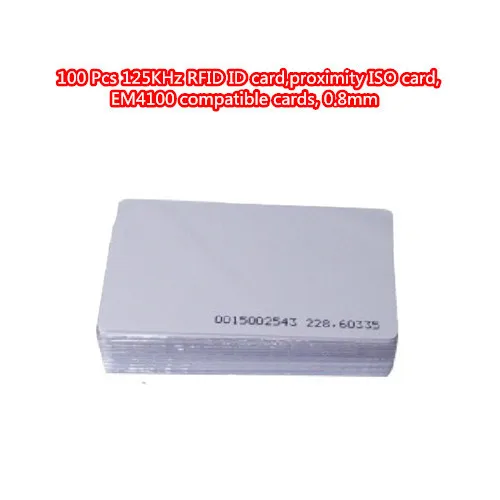 TK4100 125 кГц ПВХ id rfid-карты CR80 размер с номером, напечатанным