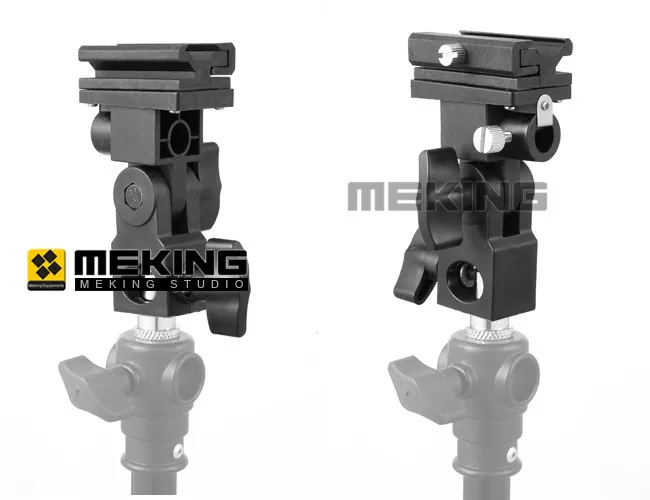Горячий 2шт Meking Вспышка Горячий башмак Speedlite крепление для зонта держатель Поворотный Светильник Стенд Кронштейн B для триггера Горячий башмак вспышка