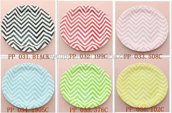 06 Round Chevron Paper Plate