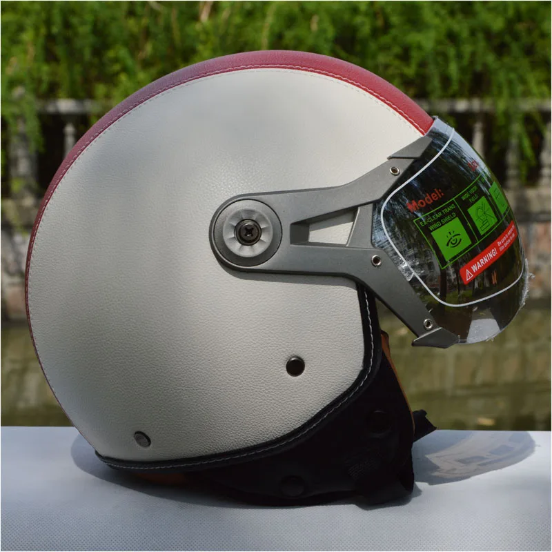 GXT casco moto винтажные мото rcycle шлемы 3/4 с открытым лицом скутер шлем из искусственной кожи moto ciclistas capacete