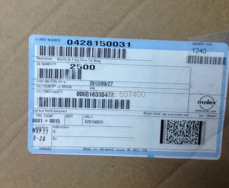 0428150031 СОЕД СРОК fmle 8awg ИНН ОБЖИМНАЯ TR 42815-0031 molex Инструменты для наращивания волос терминалы корпуса 100% новое и оригинальное части