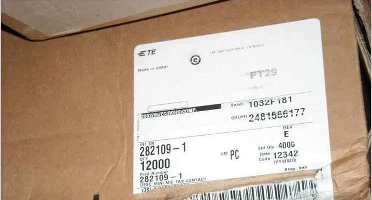 282109-1 CONN pin 15-18awg ИНН ОБЖИМНАЯ te зажимы соединителя 100% новые и оригинальные детали