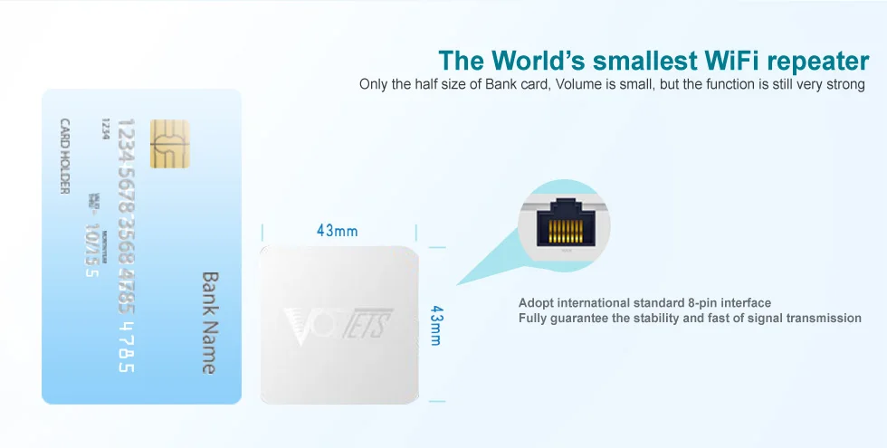 VONETS релиз MINI300 300 Мбит/с WiFi ретранслятор