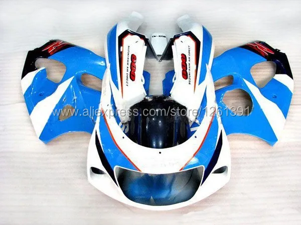 Для SUZUKI GSX-R600 96 97 GSX R600 96-00 GSXR 600 98 99 00 GSXR600 96 1996 1997 1998 1999 2000 сине-белый обтекатель