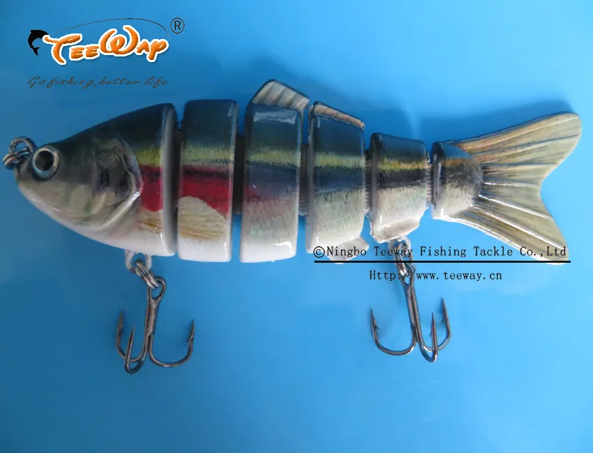 Рыбалка приманки 6 Сегмент Swimbait Жесткий приманки медленно 17 г 10 см рыболовные снасти FL6-SQ нахлыстом