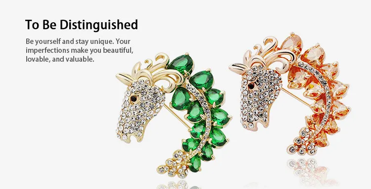 Neoglory Zircon Rhinestone Animal Design Big Brooches For Women Fashion Jewelry Wedding Birthday Gift New 2017 New Hot Horse